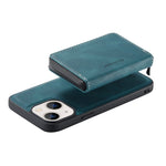 JEEHOOD Støttebensdesign Velbeskyttet Magnetisk Aftageligt 2-i-1 Hybridcover med Lynlåslomme til iPhone 13 mini 5,4 tommer