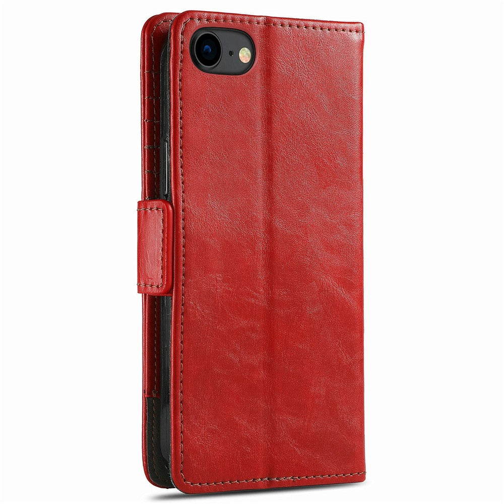 For iPhone SE (2022) / SE (2020) / 8 / 7 / 6 Phone Cases CASENEO PU Leather Cover Stand with RFID Blocking Wallet