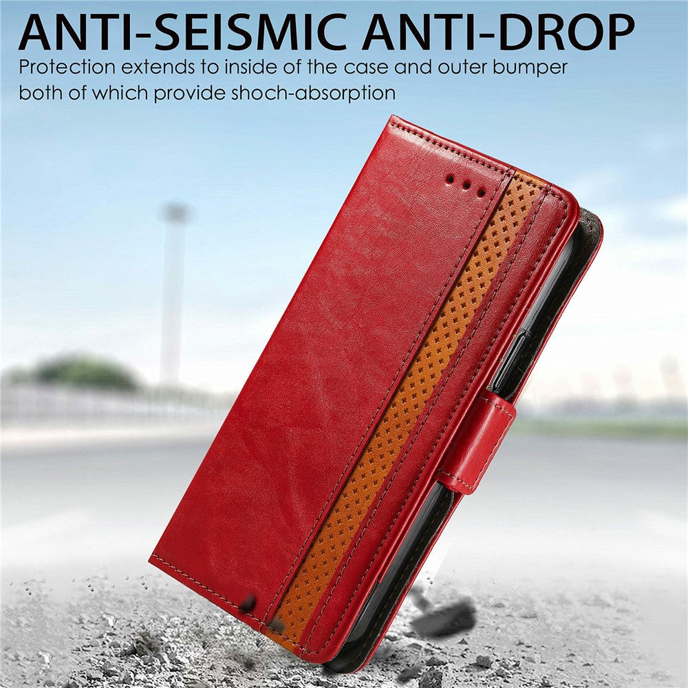 For iPhone SE (2022) / SE (2020) / 8 / 7 / 6 Phone Cases CASENEO PU Leather Cover Stand with RFID Blocking Wallet