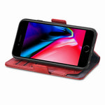 For iPhone SE (2022) / SE (2020) / 8 / 7 / 6 Phone Cases CASENEO PU Leather Cover Stand with RFID Blocking Wallet