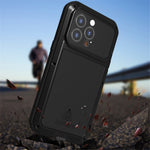 LOVE MEI Multi-Protection Shockproof Dropproof Dustproof Phone Protective Case with Tempered Glass Film for iPhone 13 Pro 6.1 inch