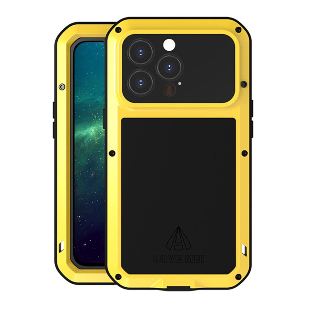 LOVE MEI Multi-Protection Shockproof Dropproof Dustproof Phone Protective Case with Tempered Glass Film for iPhone 13 Pro 6.1 inch