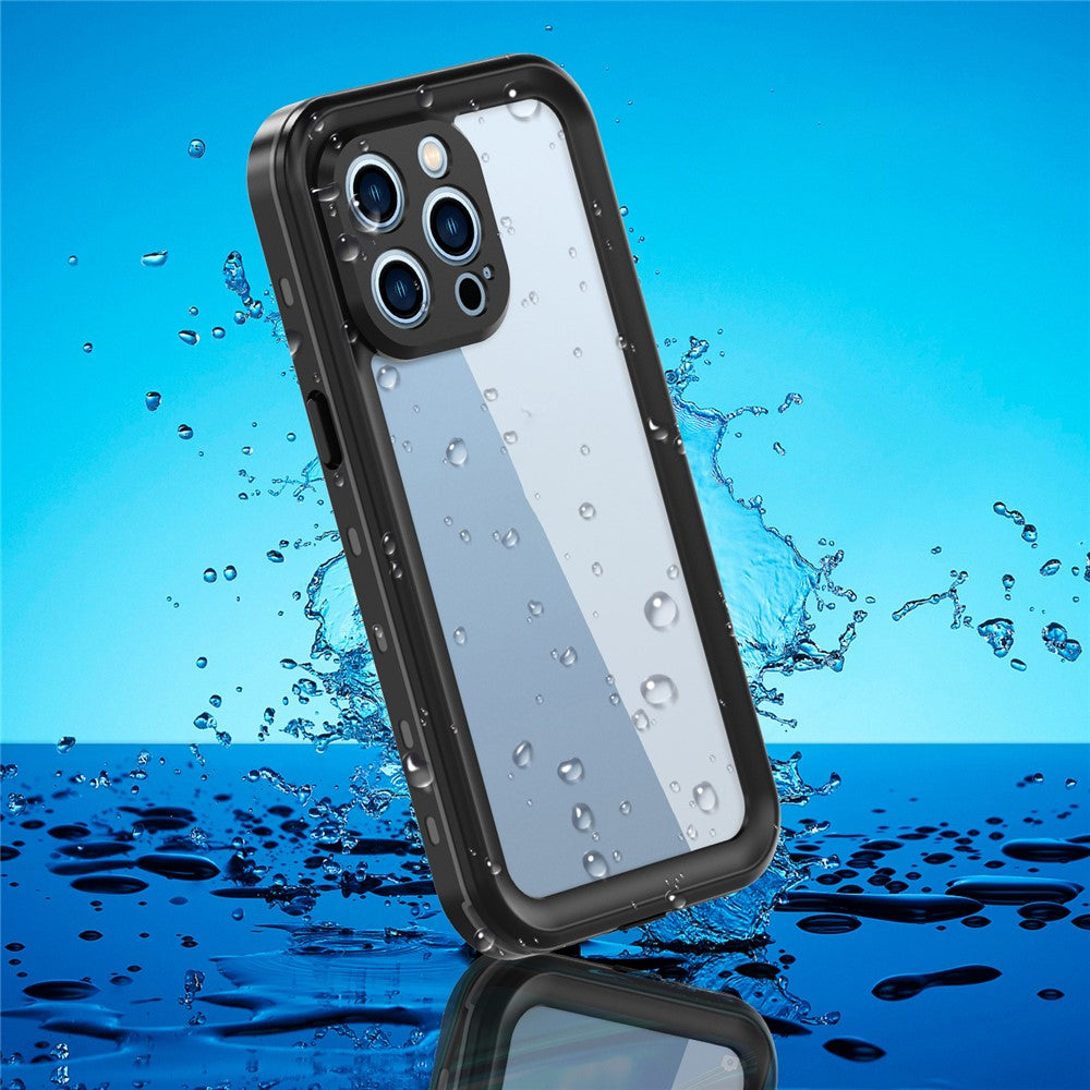 REDPEPPER Dot+ Serie Anti-fald Gennemsigtig Bagside IP68 Vandtæt IP6X Støvtæt Hybrid Telefoncover til iPhone 13 Pro 6.1 tommer
