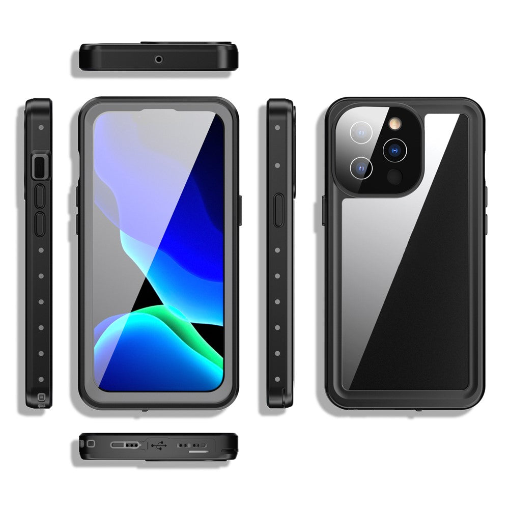 REDPEPPER PRO Series Drop-proof IP68 Waterproof Scratch Resistant Transparent Phone Case for iPhone 13 Pro 6.1 inch