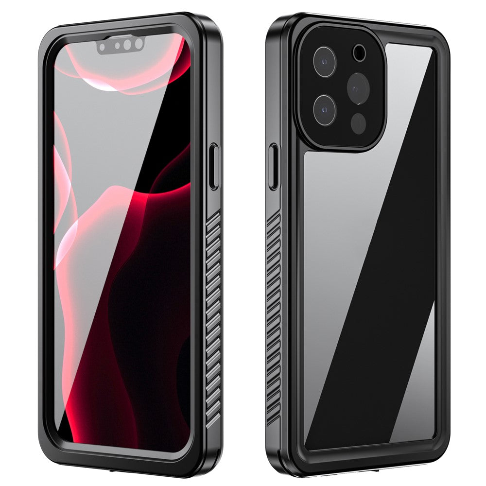 IP68 Vattentät IP6X Dammtät Transparent Baksida TPU+PC+PET Hybrid Mobilskal för iPhone 13 Pro Max 6,7 tum