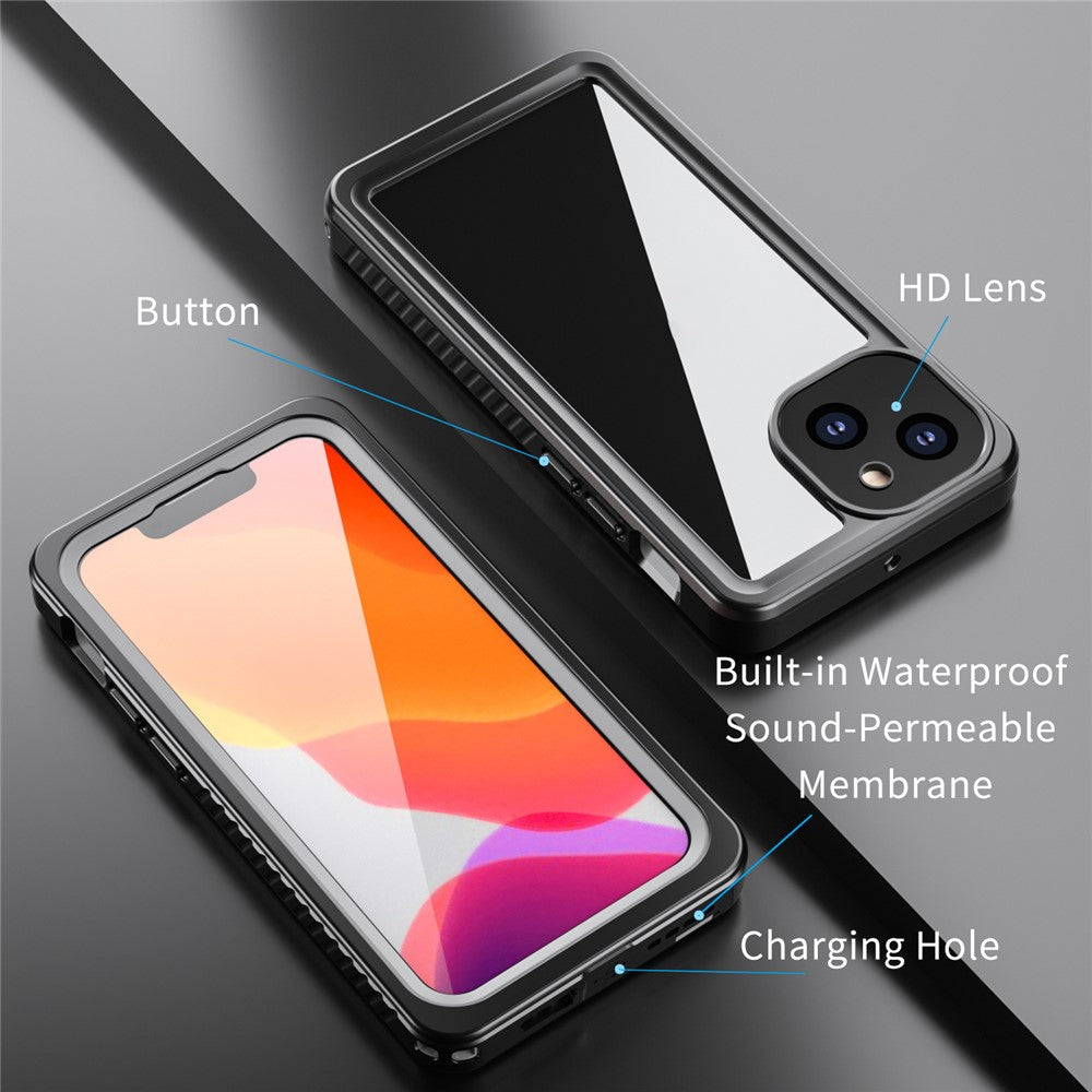 FS Anti-Drop Series IP68 Lightweight Thin Waterproof Transparent Phone Case for iPhone 13 mini 5.4 inch