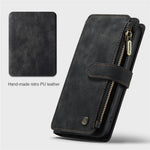 For iPhone 13 Pro Phone Cases with Strap CASEME C30 Zipper Multiple Card Holder PU Leather Cover