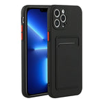 Flexible TPU Phone Case Cover Protector with Outer Card Slot for iPhone 13 Pro Max 6.7 inch