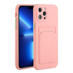 Flexible TPU Phone Case Cover Protector with Outer Card Slot for iPhone 13 Pro Max 6.7 inch