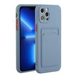 Flexible TPU Phone Case Cover Protector with Outer Card Slot for iPhone 13 Pro Max 6.7 inch