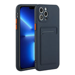Flexible TPU Phone Case Cover Protector with Outer Card Slot for iPhone 13 Pro Max 6.7 inch