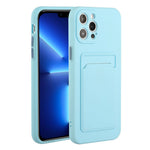 Soft TPU Phone Back Case Cover with Single Card Slot for iPhone 13 Pro 6.1 inch