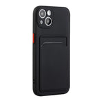 Flexible TPU Phone Back Case Cover with Card Slot for iPhone 13 mini 5.4 inch