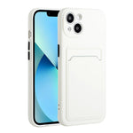 Flexible TPU Phone Back Case Cover with Card Slot for iPhone 13 mini 5.4 inch