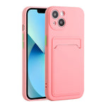 Flexible TPU Phone Back Case Cover with Card Slot for iPhone 13 mini 5.4 inch