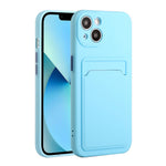 Flexible TPU Phone Back Case Cover with Card Slot for iPhone 13 mini 5.4 inch