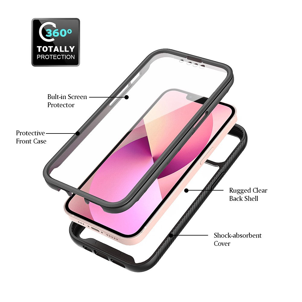 PET Skärmskydd TPU + PC Heltäckande Hybridskal mobilskal för iPhone 13 mini 5,4 tum