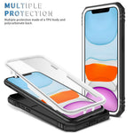 Ring Kickstand PC + TPU Impact-Resistant Bumpers Armor Protective Case with Slide Camera Lens Protection for iPhone 11 6.1 inch