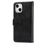 Retro Style Phone Shell Case RFID Blocking Magnetic Closure Wallet Phone Cover for iPhone 13 mini 5.4 inch