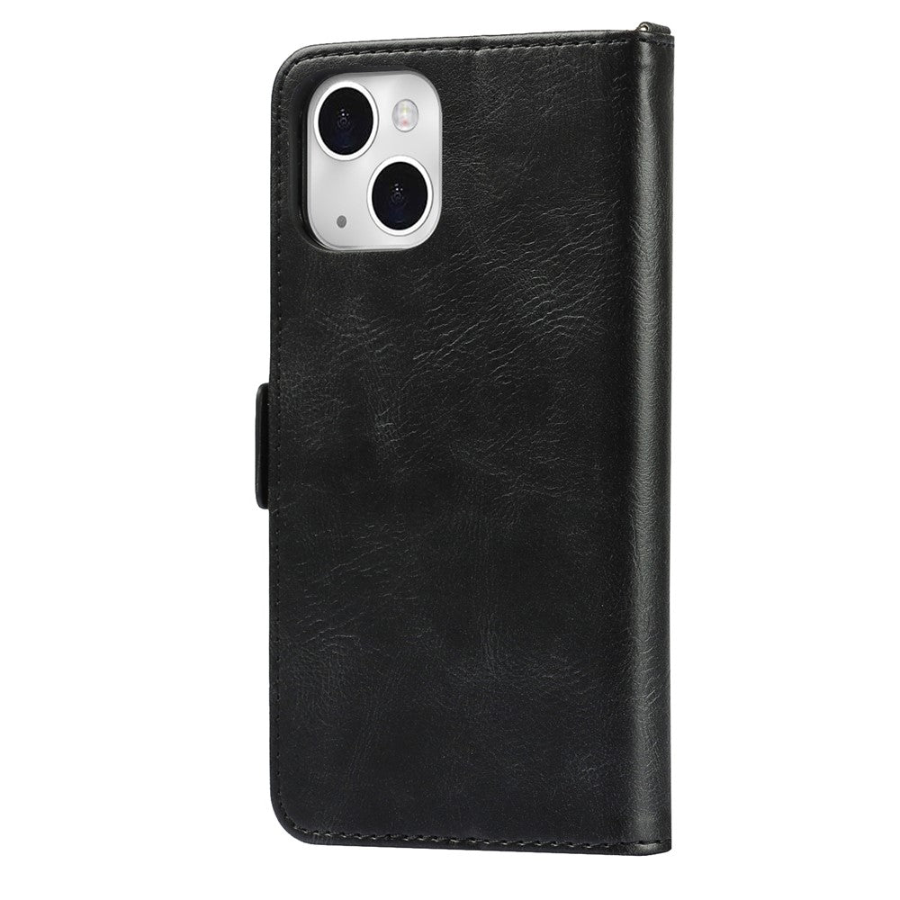 Retro Style Phone Shell Case RFID Blocking Magnetic Closure Wallet Phone Cover for iPhone 13 mini 5.4 inch