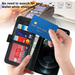 Retro Style Phone Shell Case RFID Blocking Magnetic Closure Wallet Phone Cover for iPhone 13 mini 5.4 inch
