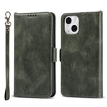 Retro Style Phone Shell Case RFID Blocking Magnetic Closure Wallet Phone Cover for iPhone 13 mini 5.4 inch