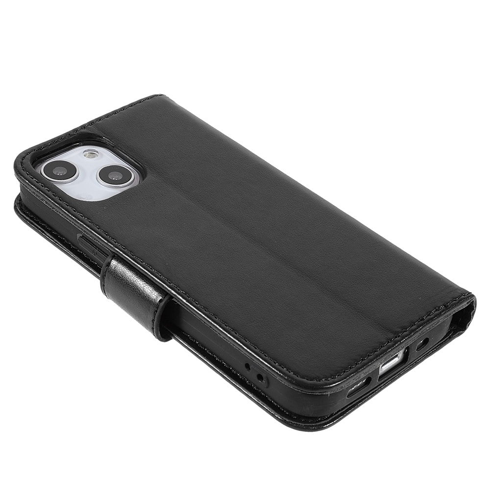 Folio Full Protection Magnetic Solid Color PU Leather Wallet Stand Flip Cover Case with Wrist Strap for iPhone 13 mini 5.4 inch