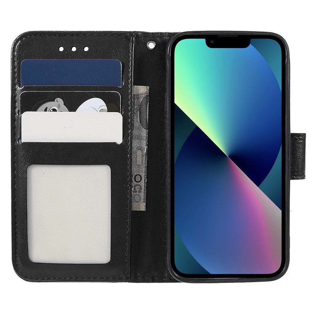 Folio Full Protection Magnetic Solid Color PU Leather Wallet Stand Flip Cover Case with Wrist Strap for iPhone 13 mini 5.4 inch
