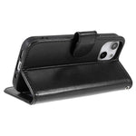 Folio Full Protection Magnetic Solid Color PU Leather Wallet Stand Flip Cover Case with Wrist Strap for iPhone 13 mini 5.4 inch