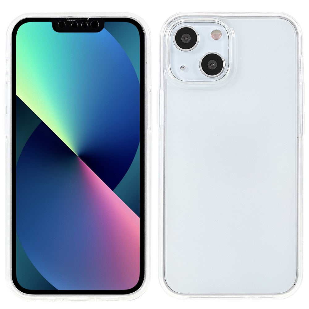 Välskyddat, fallskyddande, genomskinligt och hållbart TPU + PET + akryl, avtagbart 2-i-1-mobilhybridskal för iPhone 13 mini 5,4 tum