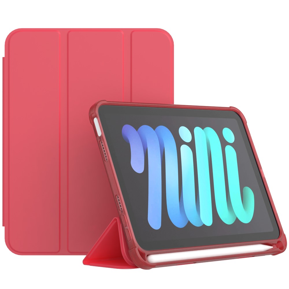 Tri-Fold Stand Auto Wake/Sleep PU læder tabletcover med penneholder til iPad mini (2024) / mini (2021)