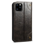 SUTENI 055-serien reptåligt fällbart mobilskal PU-läder+TPU-skal plånboksfodral stötsäkert mobilskal för iPhone 11 Pro Max 6,5 tum