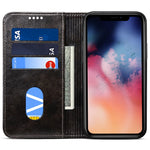 SUTENI 055-serien reptåligt fällbart mobilskal PU-läder+TPU-skal plånboksfodral stötsäkert mobilskal för iPhone 11 Pro Max 6,5 tum