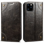 SUTENI 055 Series Shockproof Phone Shell Strong Auto Closure PU Leather+TPU Case Wallet Stand for iPhone 11 Pro 5.8 inch