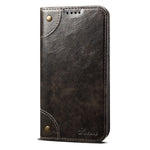 SUTENI 055 Series Shockproof Phone Shell Strong Auto Closure PU Leather+TPU Case Wallet Stand for iPhone 11 Pro 5.8 inch
