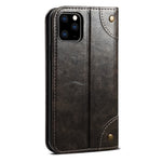 SUTENI 055 Series Shockproof Phone Shell Strong Auto Closure PU Leather+TPU Case Wallet Stand for iPhone 11 Pro 5.8 inch