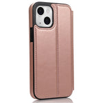 Jazz Series Auto-absorbed Magnetic Closure Stand Leather Phone Cover Shell with Card Slots for iPhone 13 mini 5.4 inch