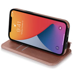 Jazz Series Auto-absorbed Magnetic Closure Stand Leather Phone Cover Shell with Card Slots for iPhone 13 mini 5.4 inch