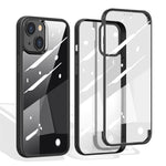 Ridsefast Dobbeltsidet Hærdet Glas+TPU Kant Telefoncover Telefonbeskyttelse til iPhone 13 6.1 tommer