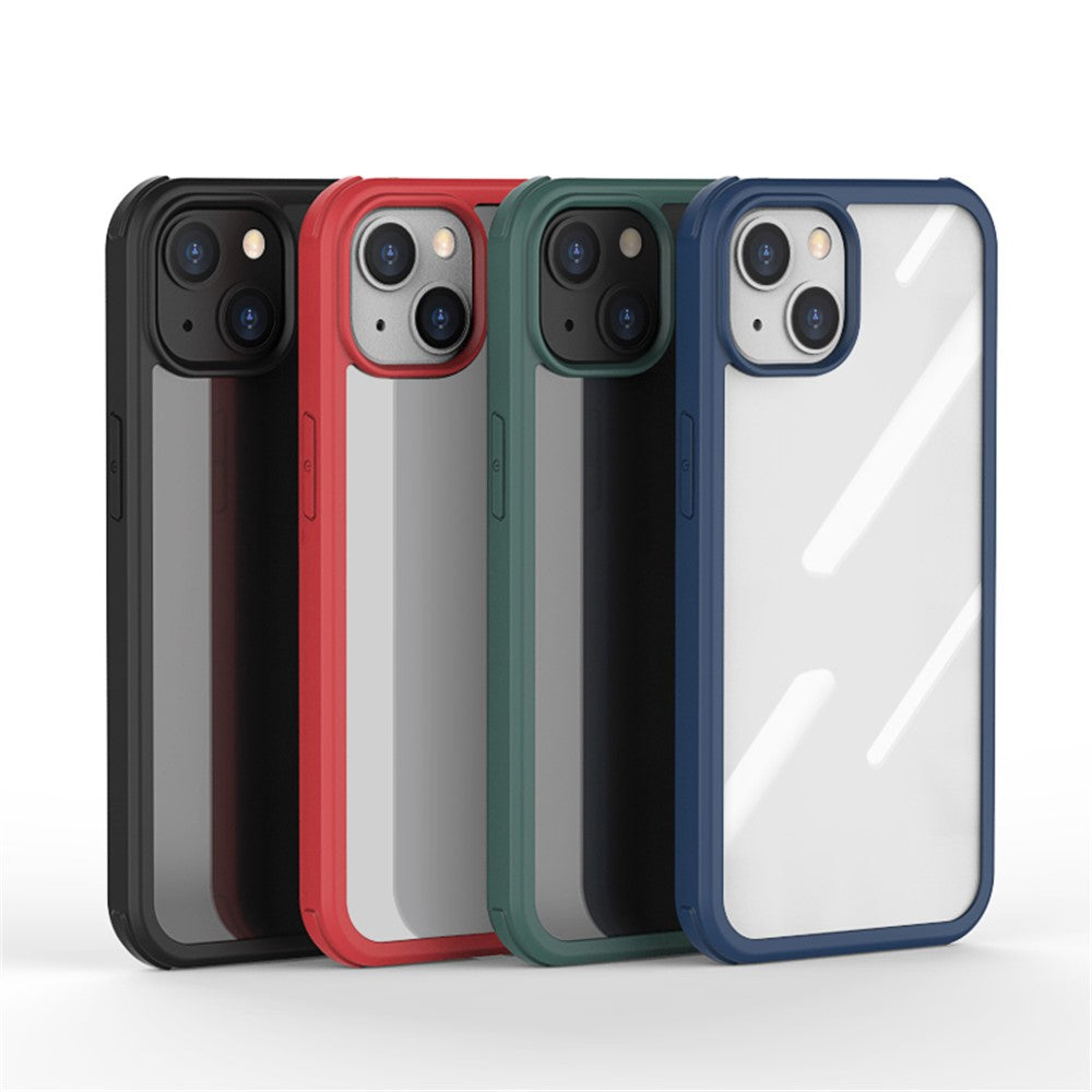 Ridsefast Dobbeltsidet Hærdet Glas+TPU Kant Telefoncover Telefonbeskyttelse til iPhone 13 6.1 tommer