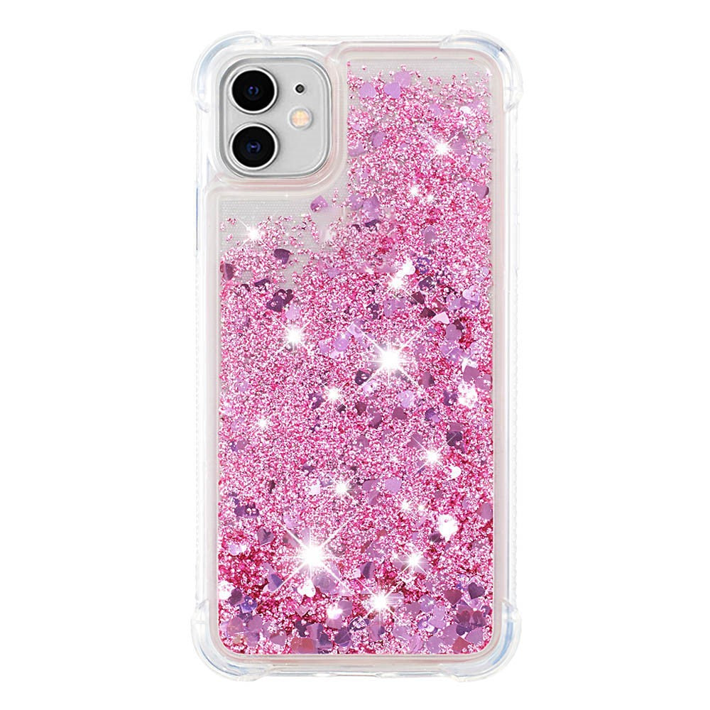 Reinforced Corner Anti-fall Quicksand Glitter TPU Protective Phone Case Shell for iPhone 11 6.1 inch