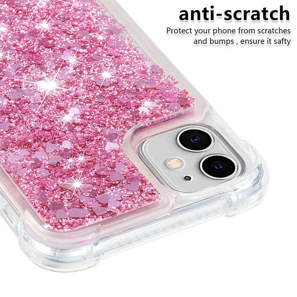 Reinforced Corner Anti-fall Quicksand Glitter TPU Protective Phone Case Shell for iPhone 11 6.1 inch