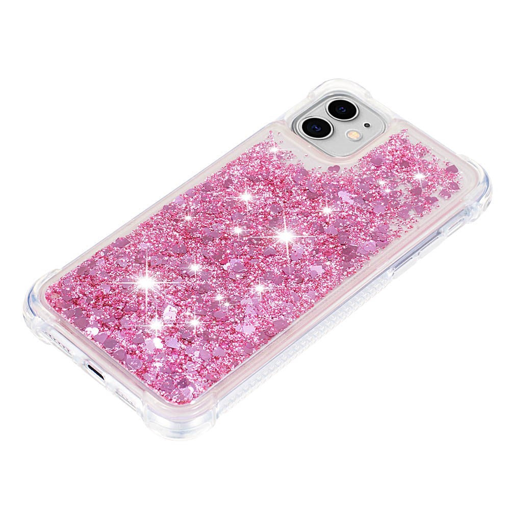 Reinforced Corner Anti-fall Quicksand Glitter TPU Protective Phone Case Shell for iPhone 11 6.1 inch