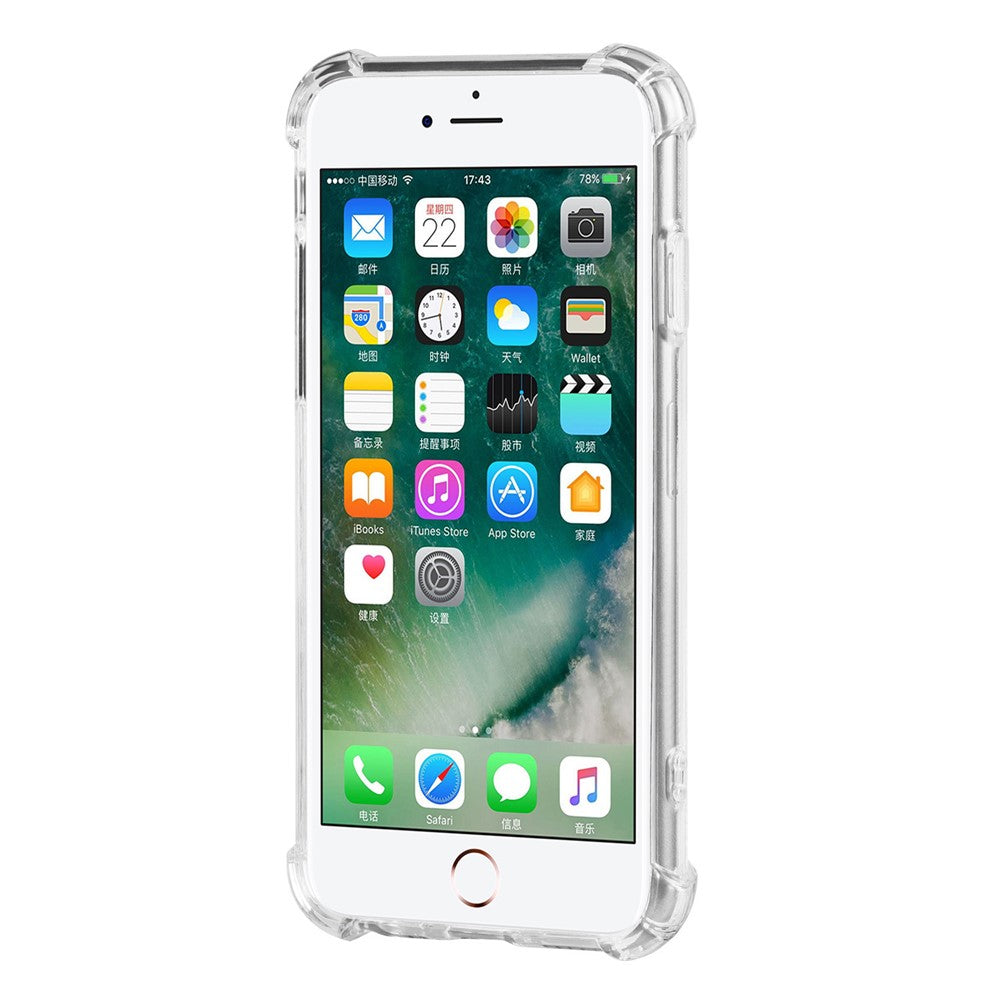 Drop Airbag Protection Soft TPU Transparent Back Cover with Magnetic Kickstand for iPhone 6 / 6s  / SE (2022)/SE (2020)/8/7