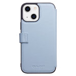 QIALINO Genuine Cowhide Leather Wallet Protective Phone Case Cover for iPhone 13 mini 5.4 inch