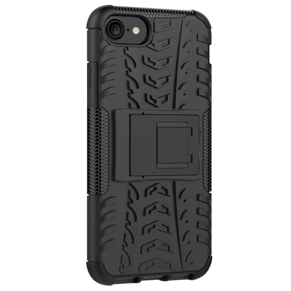 Til iPhone SE (2020)/SE (2022)/8/7 4,7 tommer Cool Tyre PC + TPU Hybridcover med støttefod