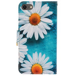 Stylish Pattern Printing PU Leather Wallet Case Magnetic Flip Stand Folio Cover with Strap for iPhone SE (2022)/SE (2020)/8/7