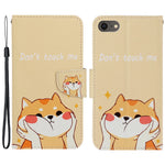 Stylish Pattern Printing PU Leather Wallet Case Magnetic Flip Stand Folio Cover with Strap for iPhone SE (2022)/SE (2020)/8/7