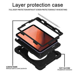 360-degree Rotating Kickstand Anti-Scratch Anti-Drop PC + Silicone Tablet Case with Shoulder Strap for iPad mini (2024) / mini (2021)