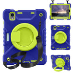 360-degree Rotating Kickstand Anti-Scratch Anti-Drop PC + Silicone Tablet Case with Shoulder Strap for iPad mini (2024) / mini (2021)